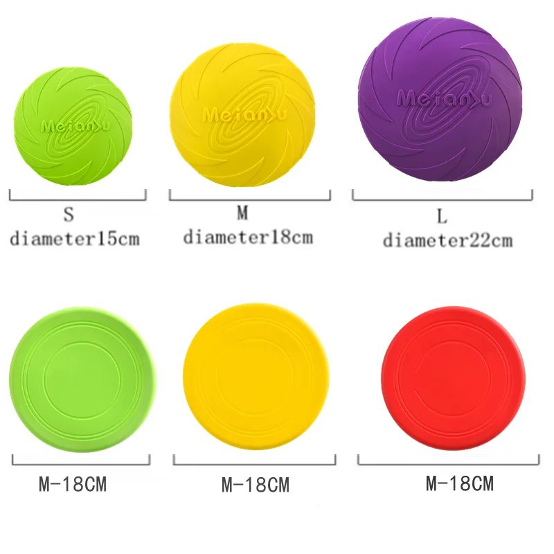 Durable Dog Flying Disc Silicone Dog Toy for Fetch and Training