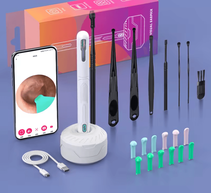 HD Ear Cleaner with Camera and USB C Rechargeable Otoscope Tool Set
