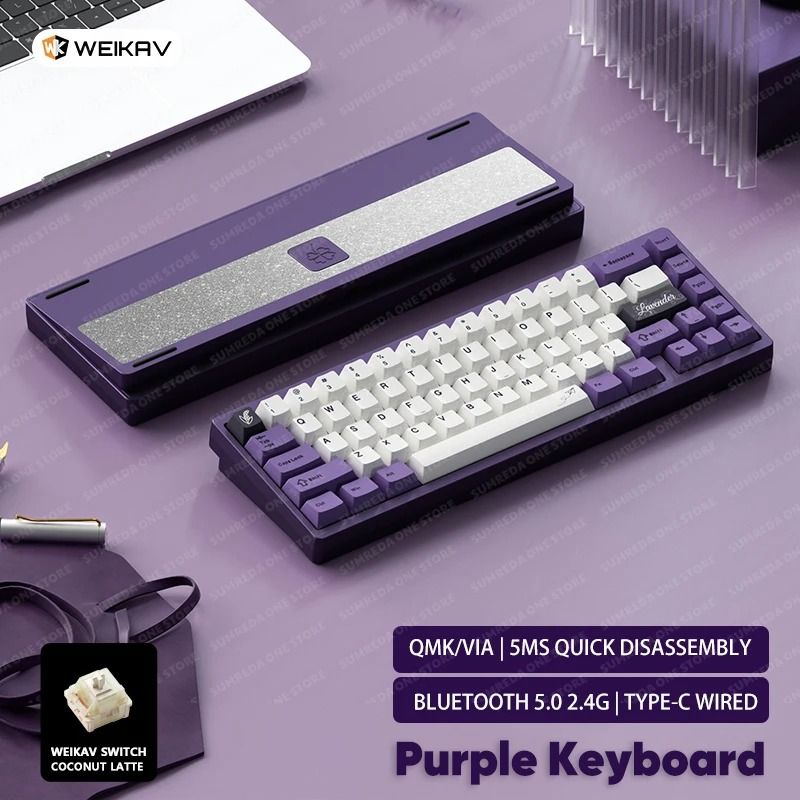 Lucky65 V2 65 Keys Mechanical Keyboard with Aluminum Case RGB Lighting and Hot Swappable Switches