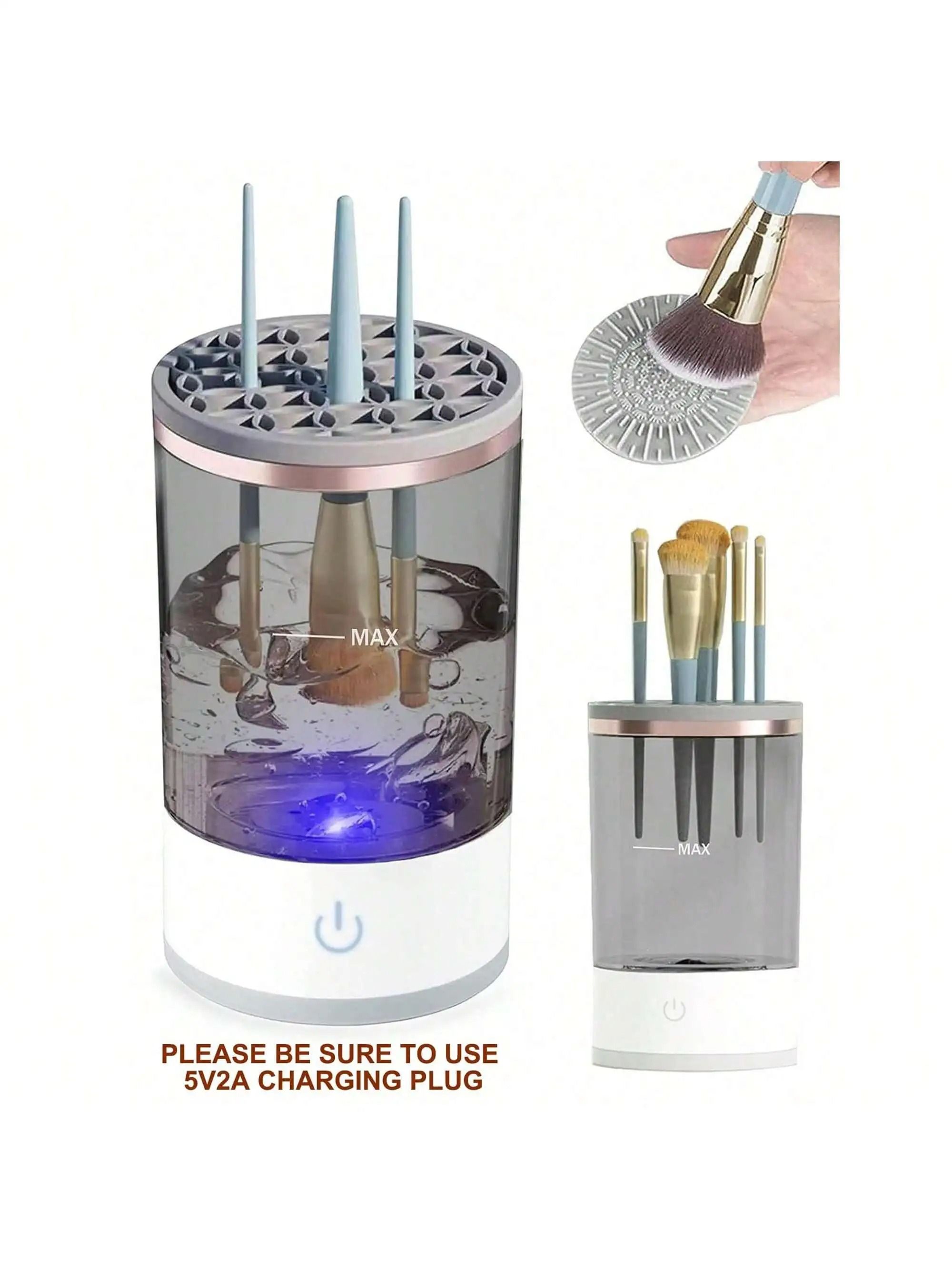 Automatic Electric Makeup Brush Cleaner – Rapid High-Speed Rotation Hub – Professional Beauty Tool Sanitizer