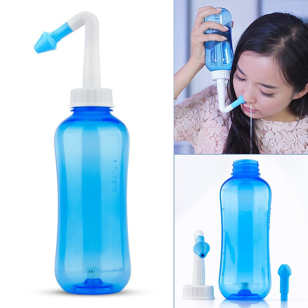 Nasal Wash Cleaner, Nasal Rinse Bottle, Nasal Irrigator for Sinus Relief, Nose Protector for Kids and Adults