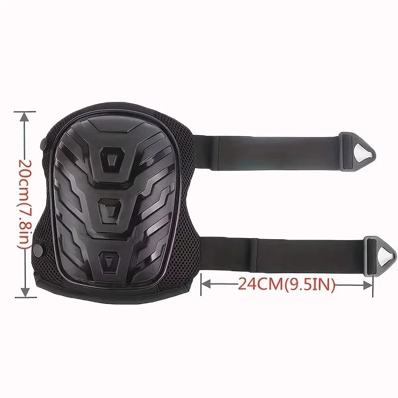 Heavy Duty Knee Pads with Double Straps and Adjustable Clips