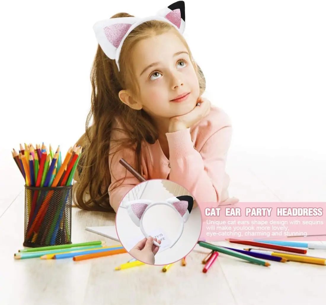 Pink Cat Party Headband