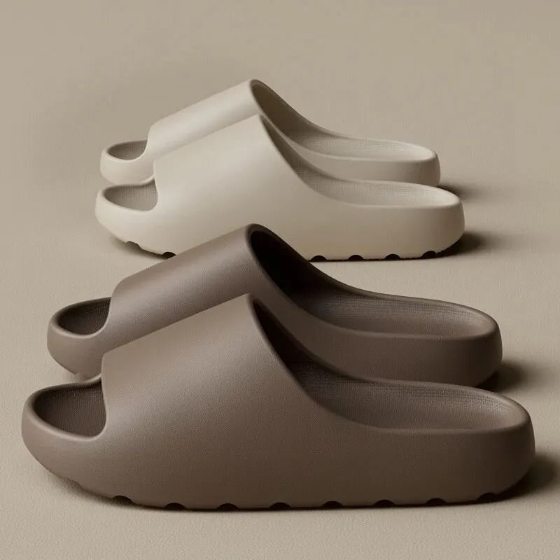 Cloud-Feel Thick-Soled Coconut Slippers – Non-Slip Summer Sandals
