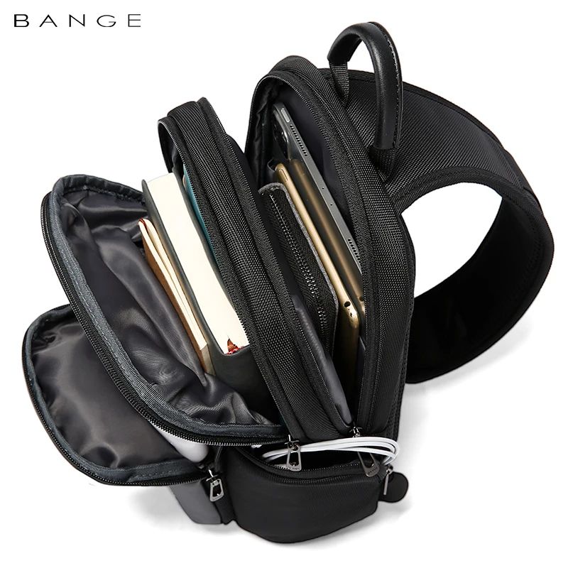 BANGE Waterproof Sling Bag Large Capacity Multifunction Crossbody