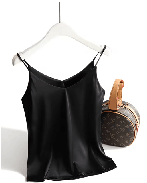 Spaghetti strap cami satin tank top summer camisole