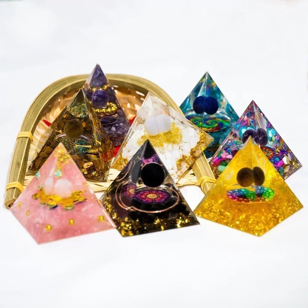 Crystal Pyramid Generator Chakra Healing Reiki Energy Decor