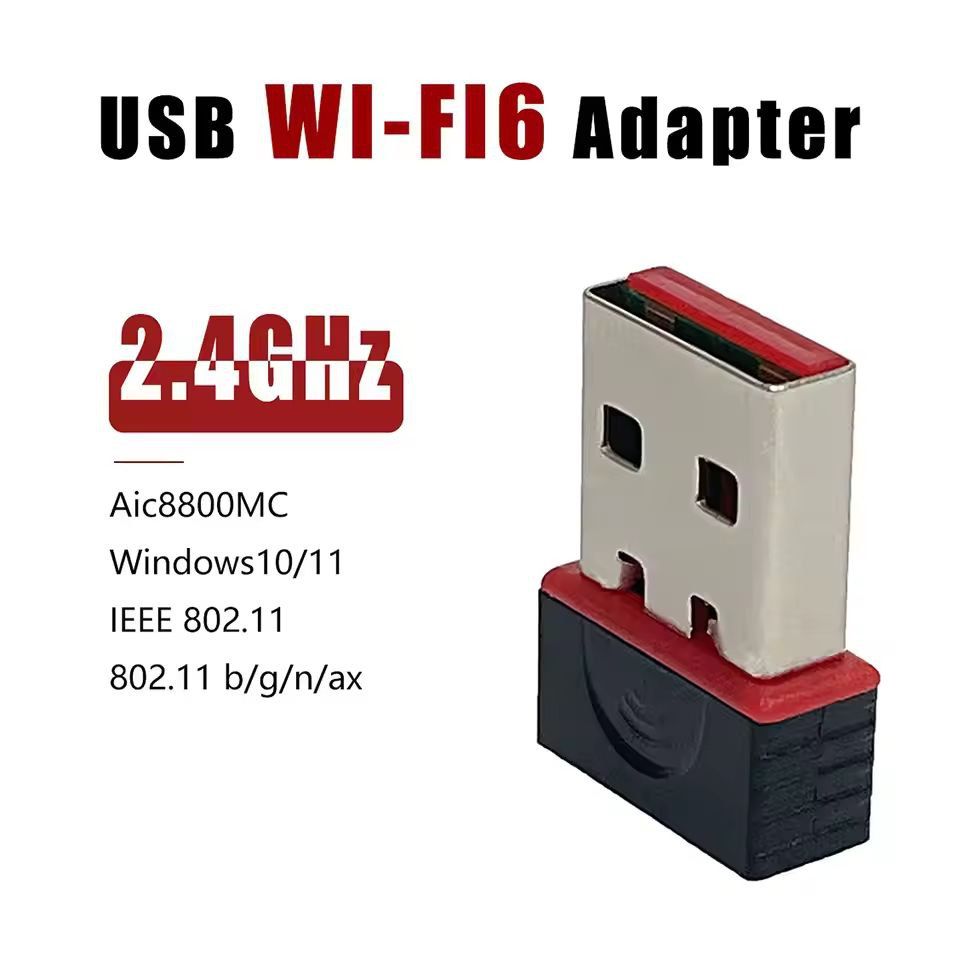 SuperLink WiFi 6 Ultra-Mini USB Adapter – Driver-Free High-Speed WiFi Card for PC/Desktop