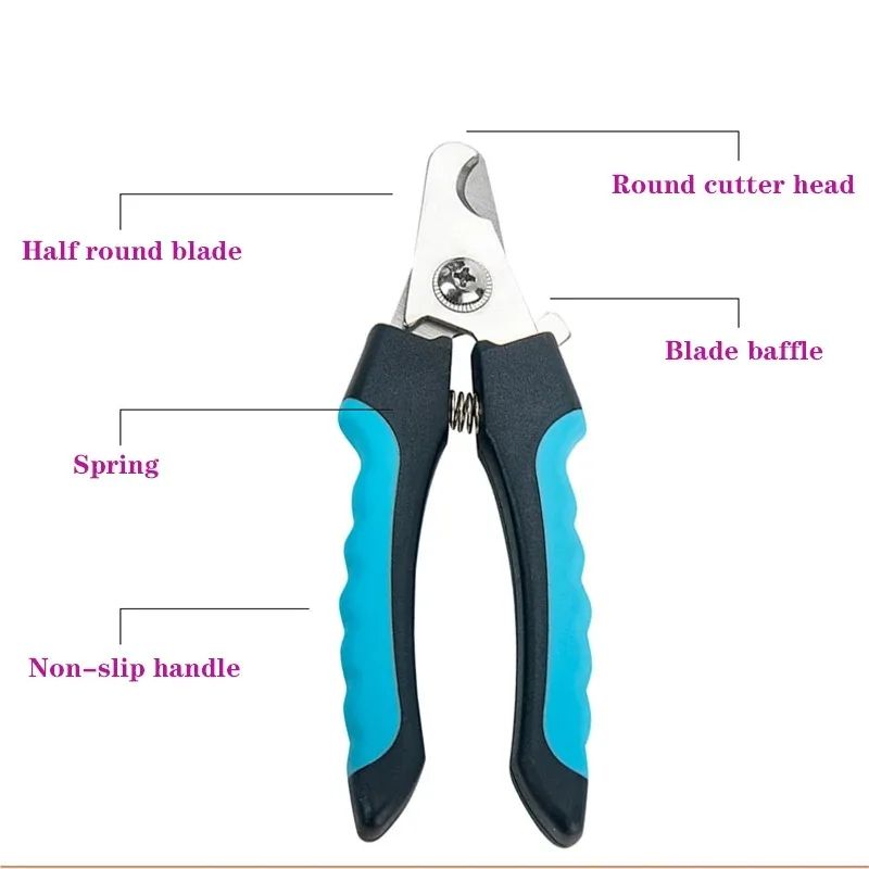 Pet Nail Clippers Stainless Steel Grooming Scissors for Dogs and Cats