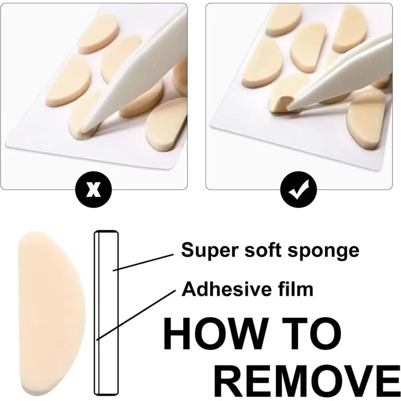 4-Pair Soft Anti-Slip EVA Sponge Nose Pads for Glasses and Sunglasses