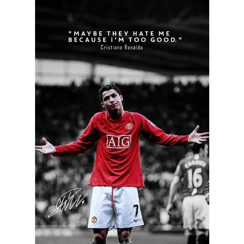 Modern Soccer Player Canvas Wall Art Football Poster Print