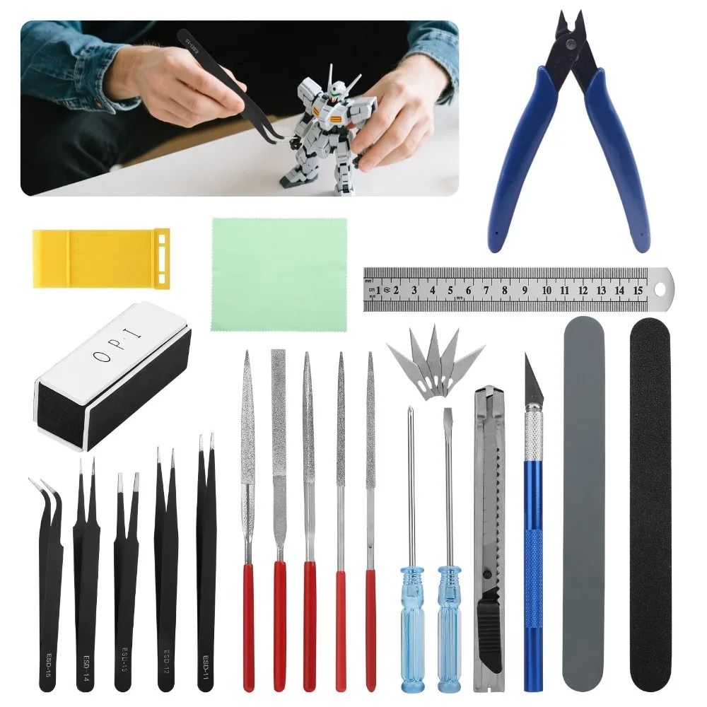 26-Piece Multifunctional Assembly Tool Kit – Precision Crafting Set for Gundam & Scale Models