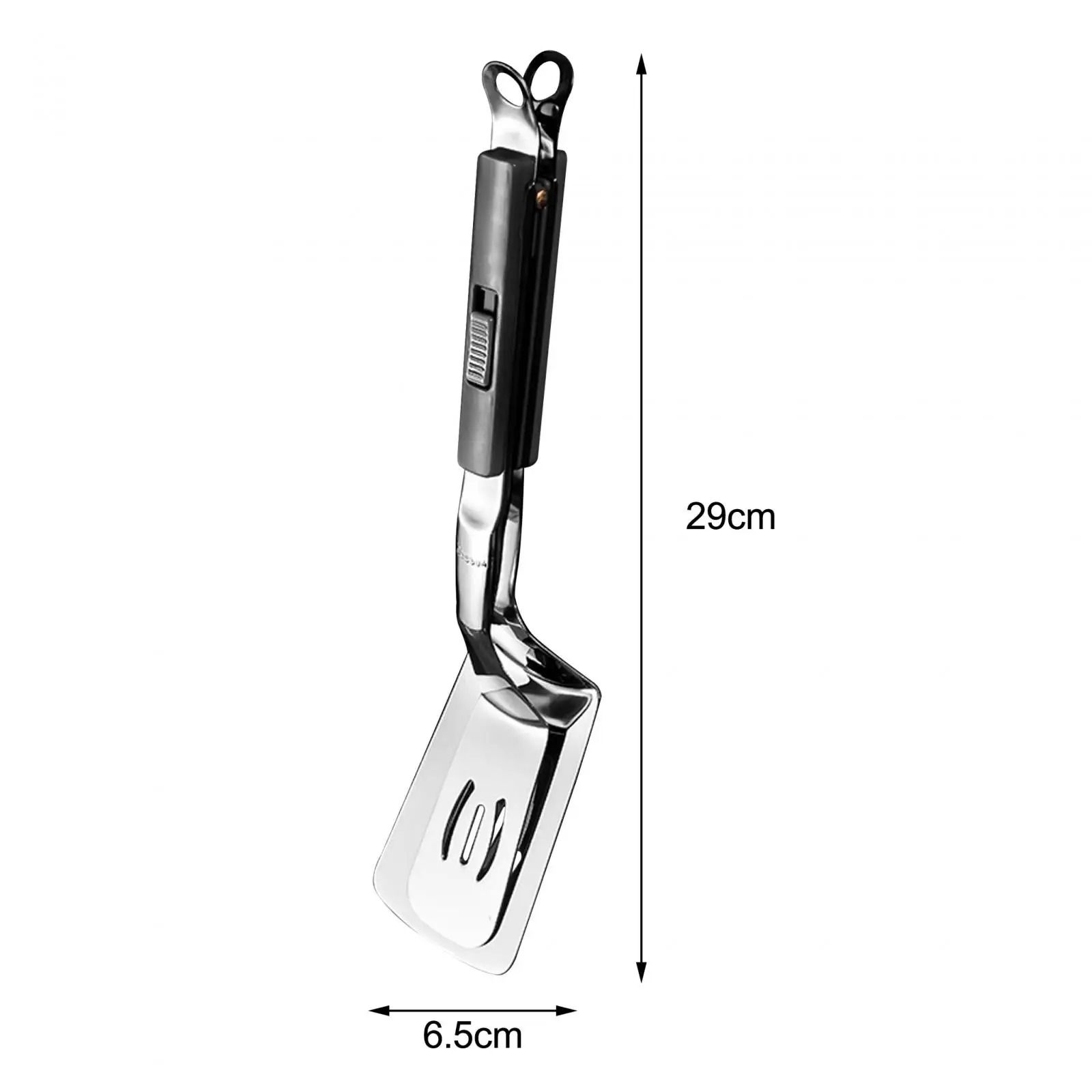 Duo-Grip Stainless Steel Spatula Tongs – Slotted Grill & Steak Clamps