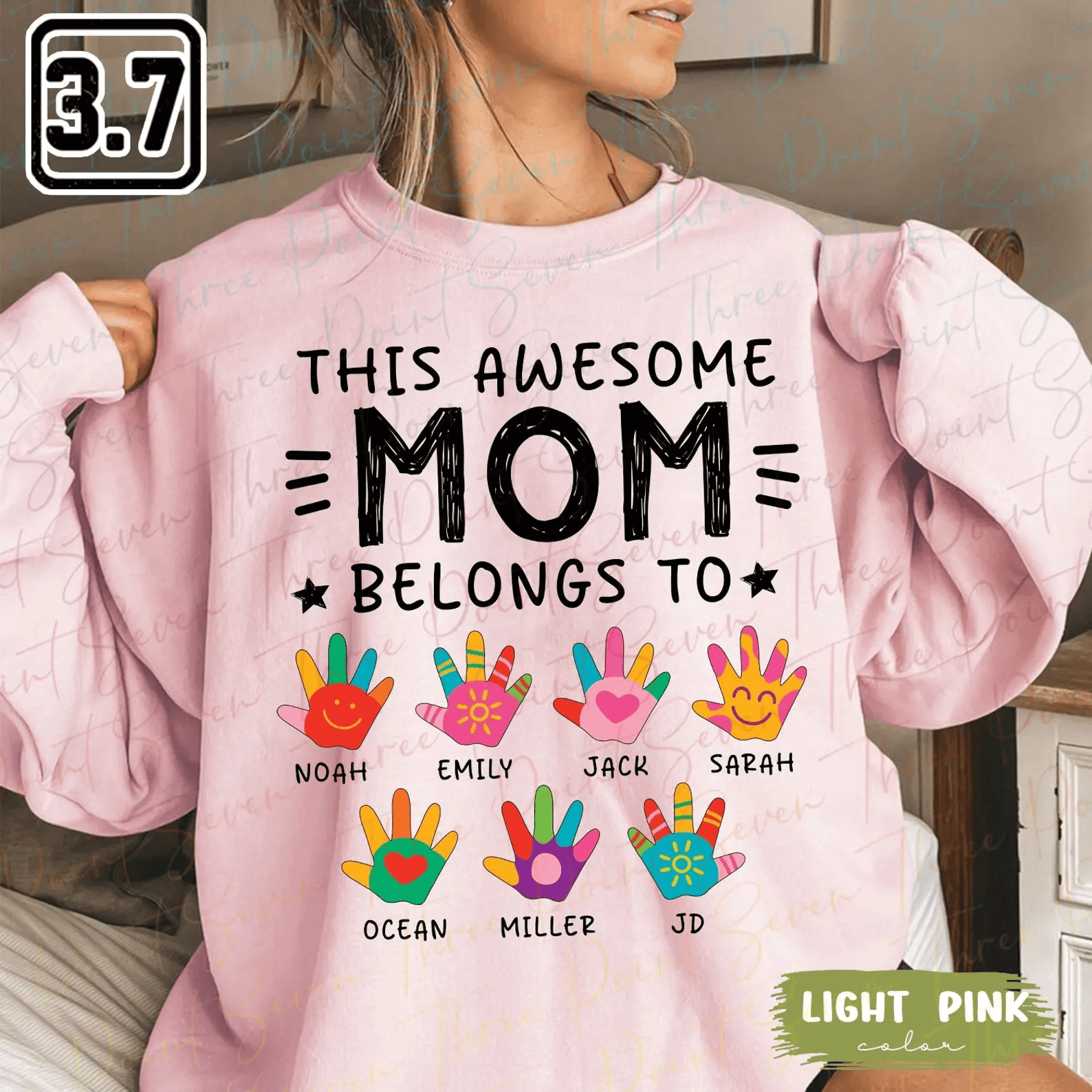 Personalized Mom Sweatshirt with Kids Names Custom Mama Crewneck Mothers Day Gift