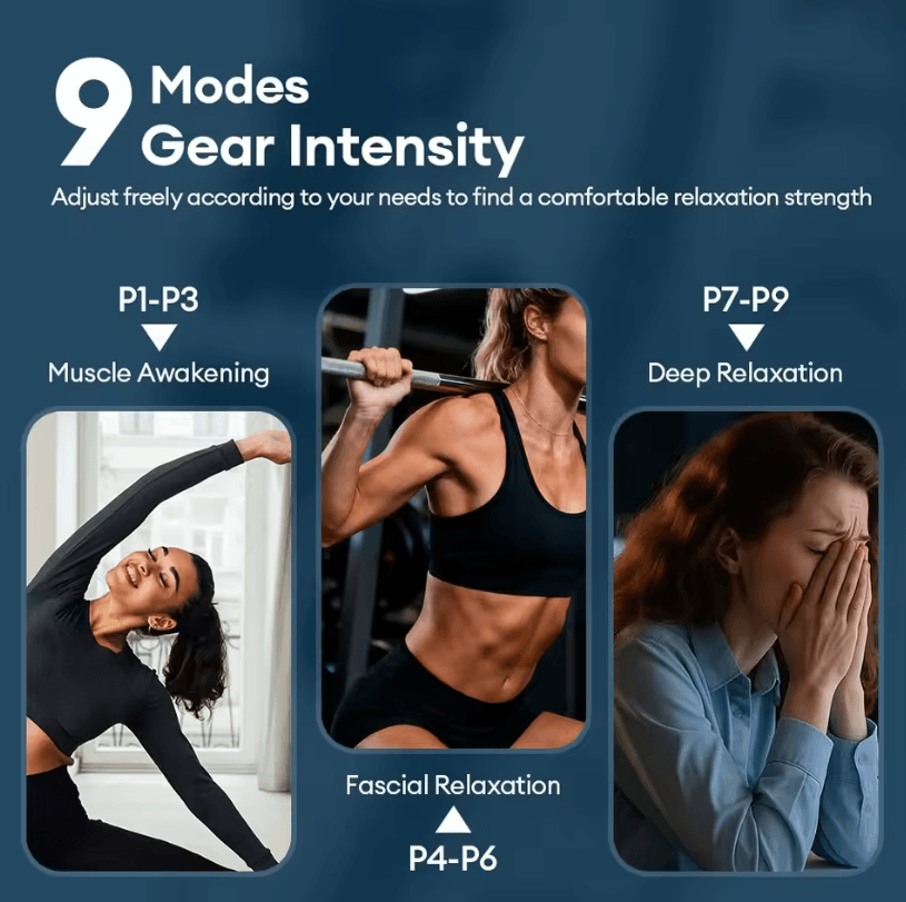66-Head High Frequency Massage Gun – Fascia Vibration Body and Deep Tissue Massager