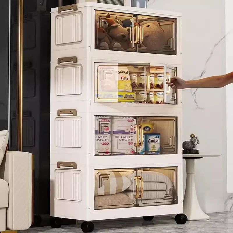 Foldable Storage Cabinet Wardrobe Organizer Large Capacity Dustproof Closet