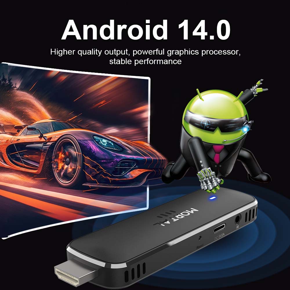 Android 14 TV Stick 4K Streaming Device with WiFi 6 and Google Voice Remote