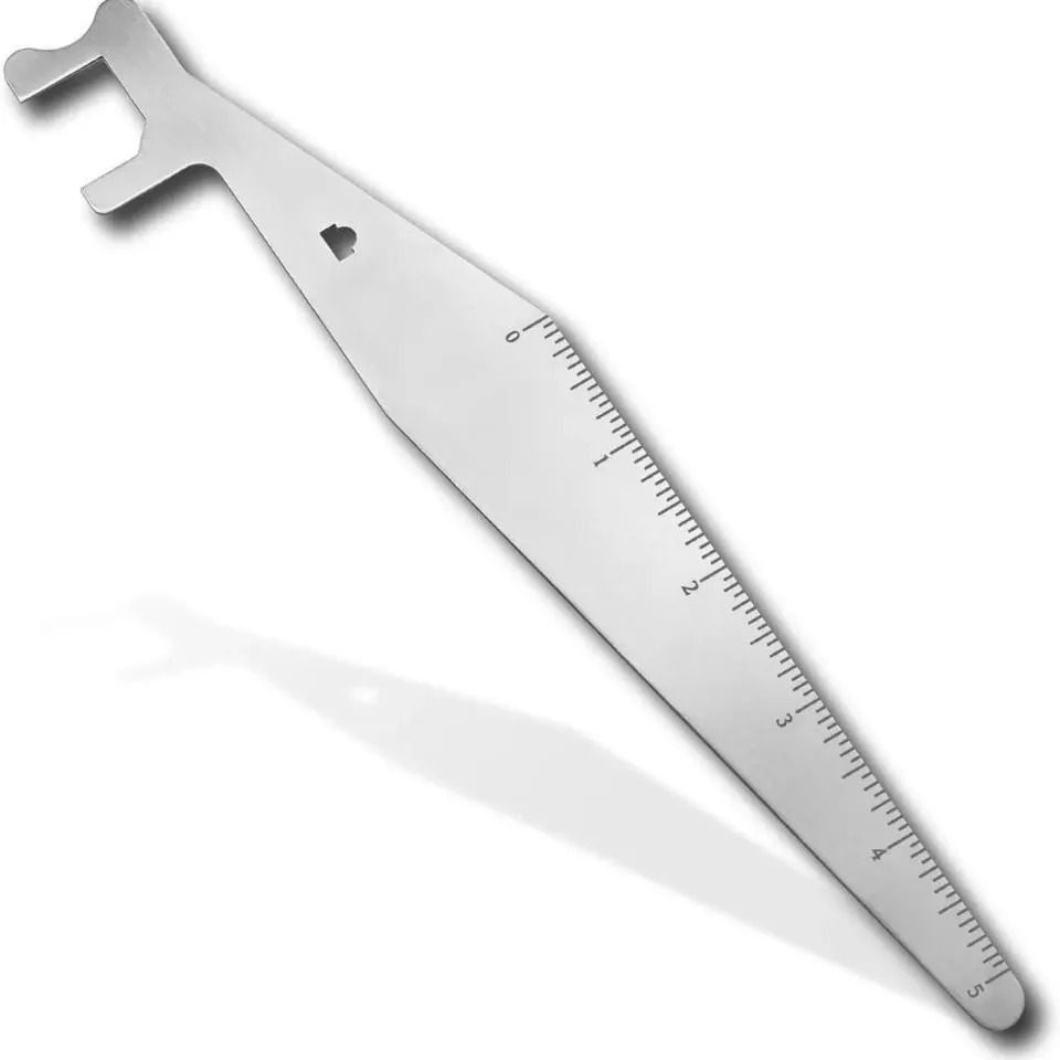 Multi-Purpose Stainless Steel Utility Pry Tool with Measuring Edge