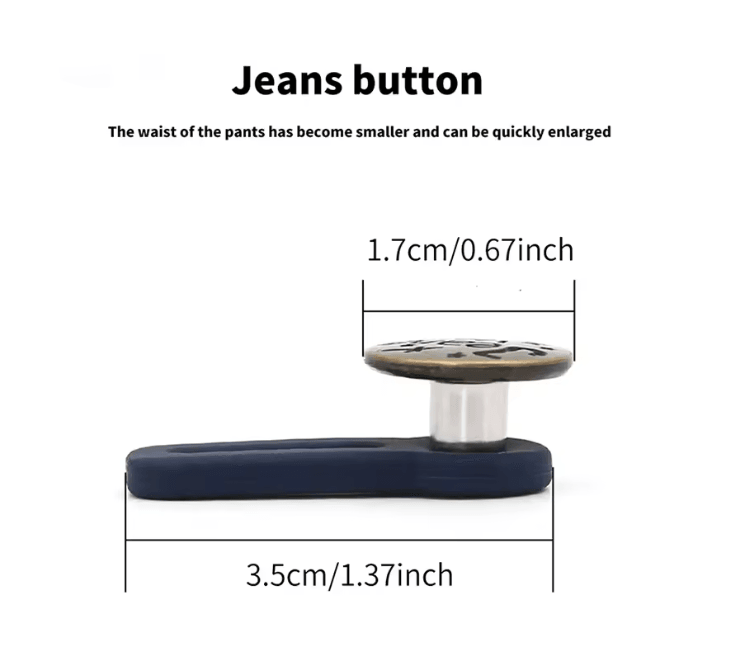 Metal Jeans Button Extender Set