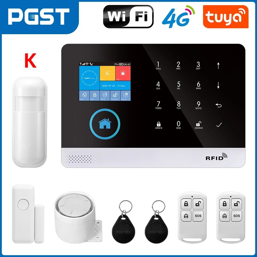 PGST 103 4G WiFi GSM Home Security Alarm System