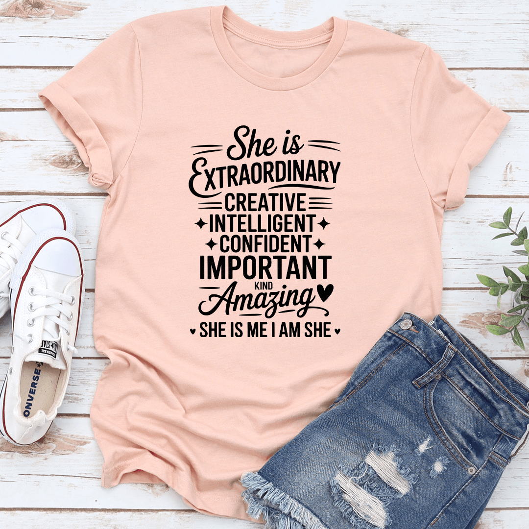 She Is Extraordinary Craetive Intelligent Tee