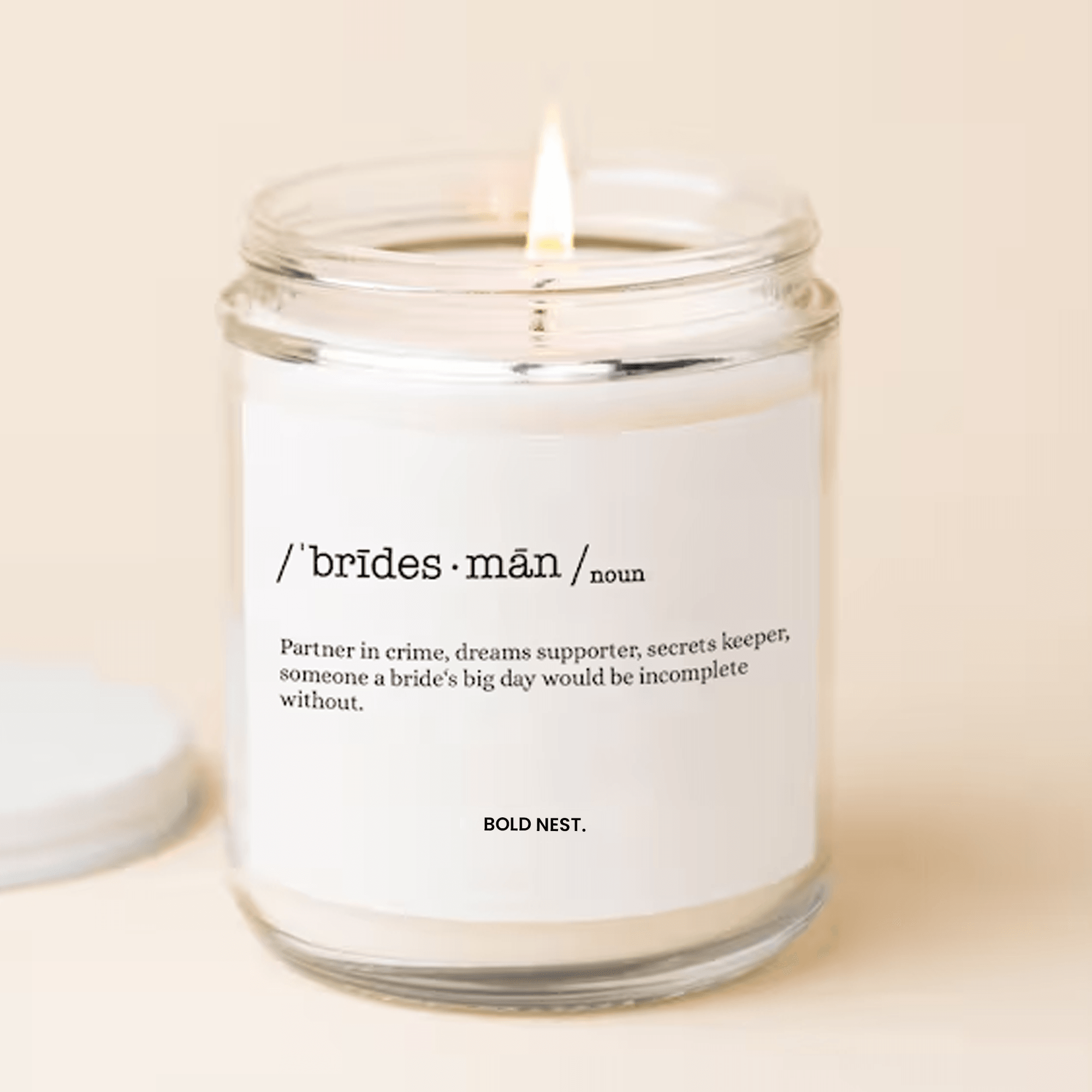 Bridesman Candle Bridesman Gift Wedding Party Gift Bridal Party Gift Groom Alternative Gift Best Friend Gift