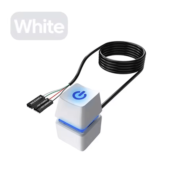 NNBILI 2 M External PC Power Switch Button – Desktop Start/Stop Power On/Off LED Extension Cable