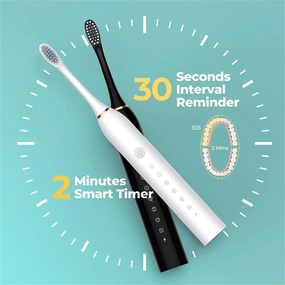 Sonic Electric Toothbrush with 6 Modes USB Rechargeable