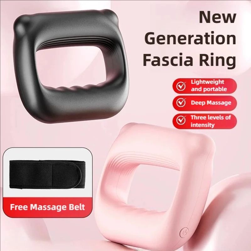 Full Body Fascia Ring Vibration Fitness Massager USB Rechargeable Body Shaping Tool