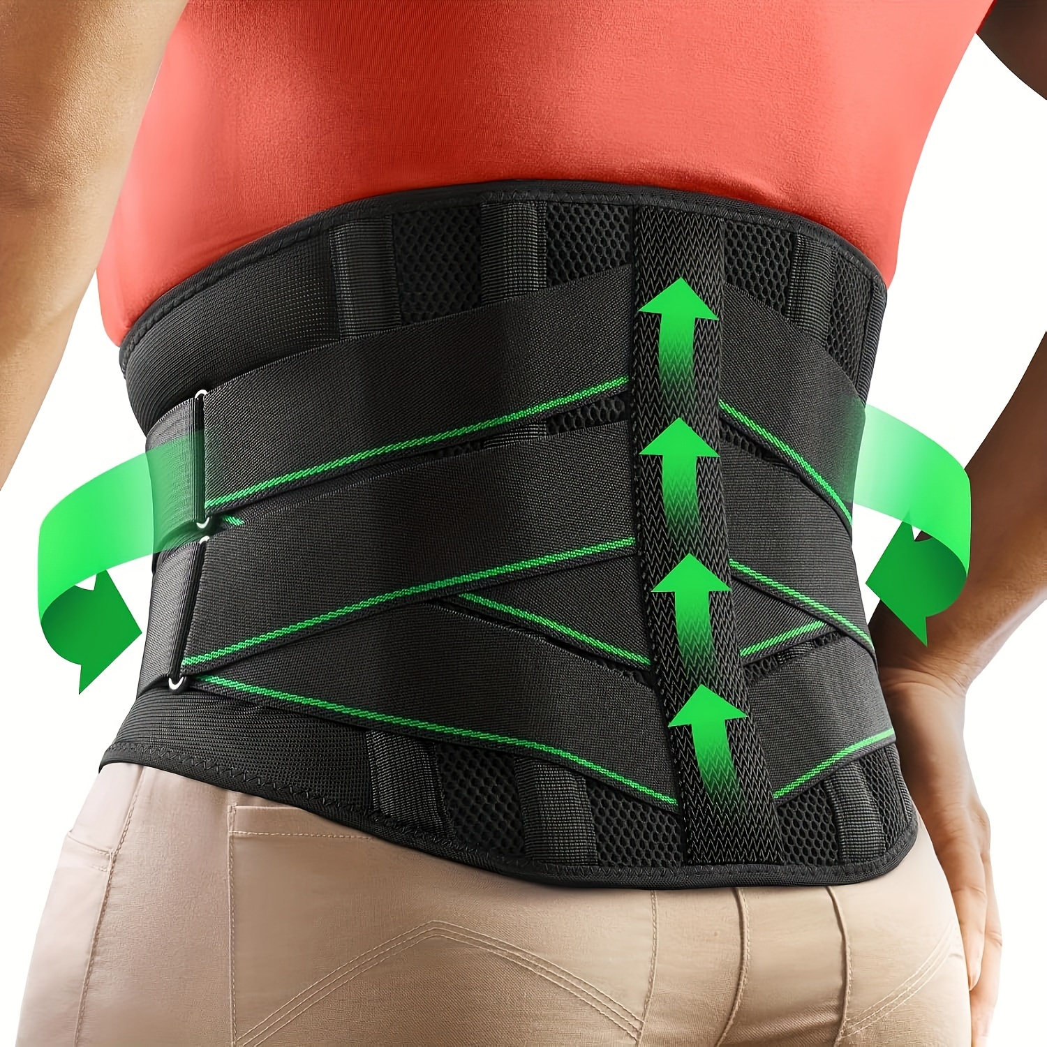Adjustable Lumbar Support Brace for Lower Back Pain Relief and Sciatica