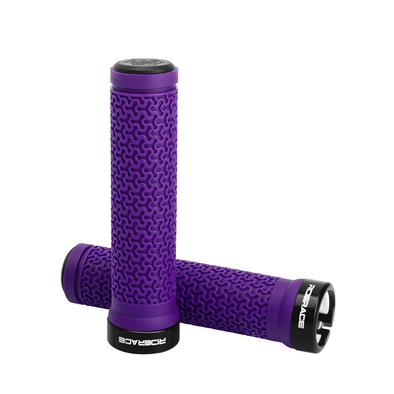 Premium MTB Bicycle Handlebar Grips Soft Non-Slip Rubber Locking Cover