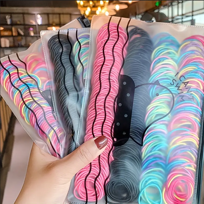 Colorful Elastic Hair Bands for Girls Soft Ponytail Holders