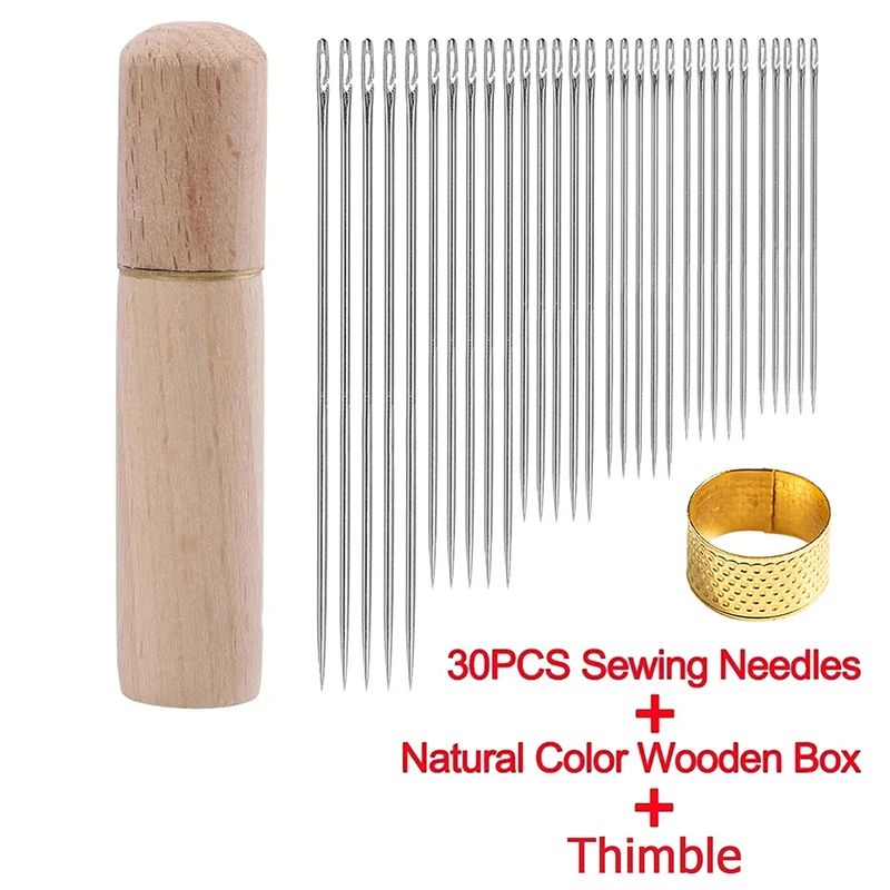EasyThread Self-Threading Sewing Needles – Blind Stitch Needles Set (30 PCS)