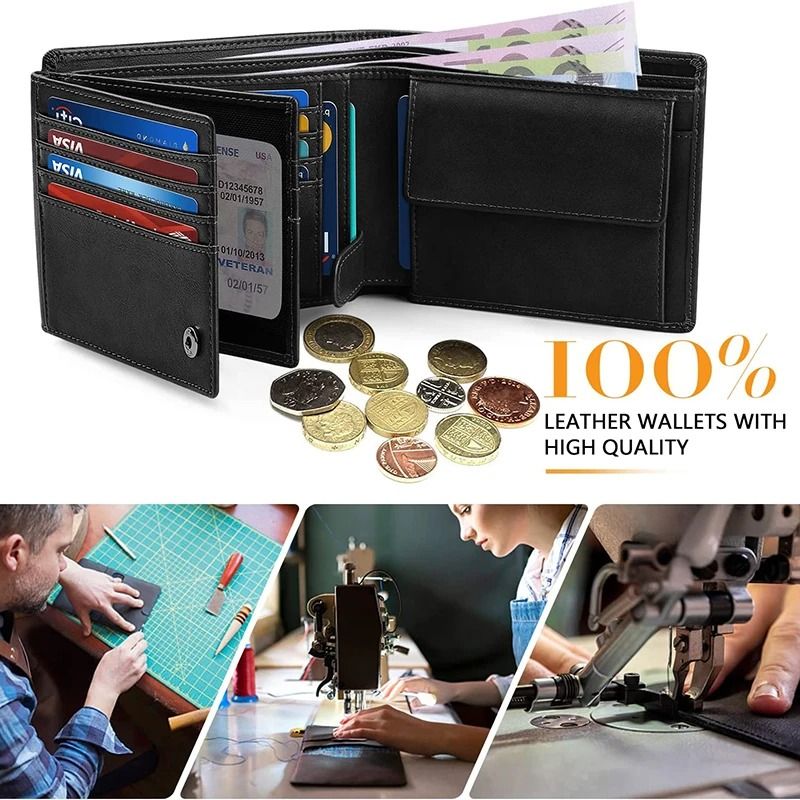 Slim RFID Blocking Wallet with 15 Card Slots