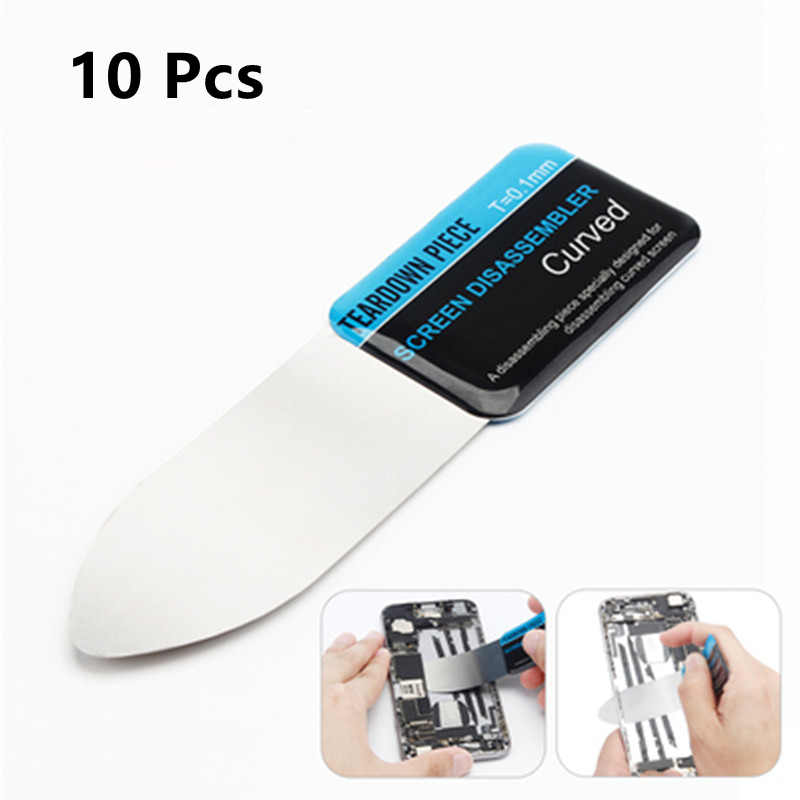 Ultra Thin Curved LCD Screen Spudger, Metal Pry Card for Mobile Phone Disassembly & Repair, Durable Stainless Steel