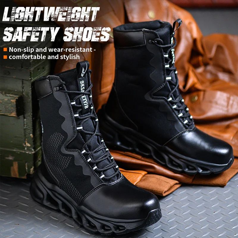 Steel Toe Puncture-Proof Safety Work Shoes For Men