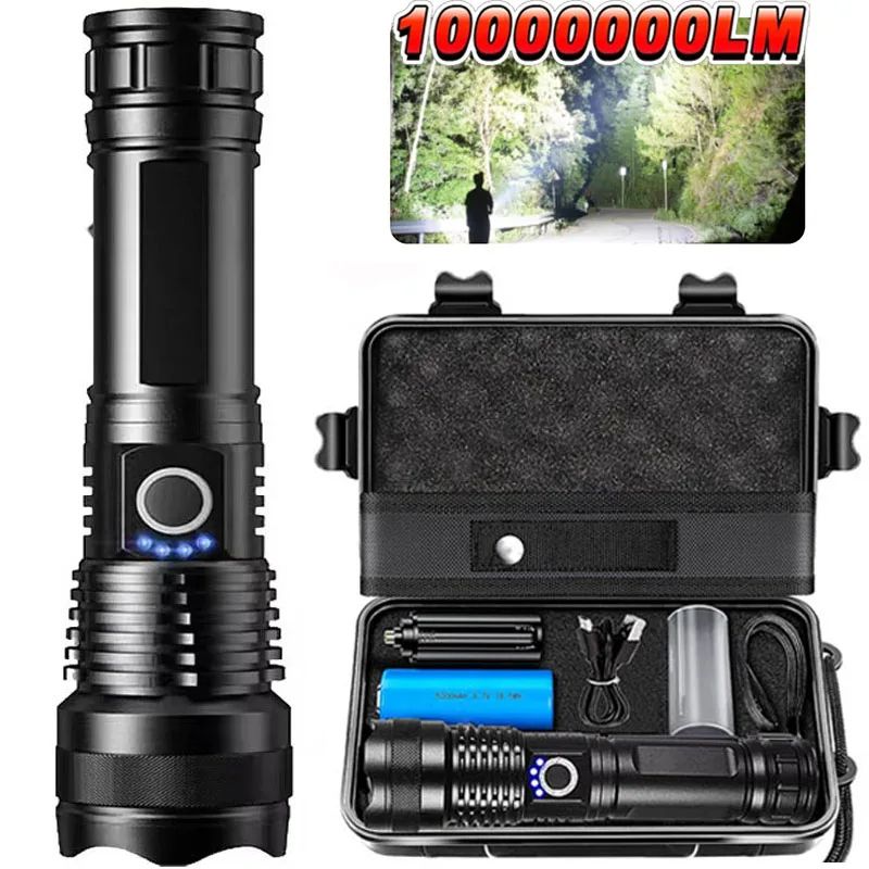 High Power Rechargeable LED Tactical Flashlight with Zoom