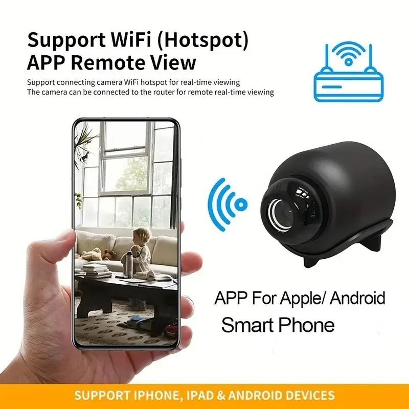 1080P HD Mini Smart Home Camera | 140° Wide-Angle WiFi Surveillance | Executive Night Vision Security Suite