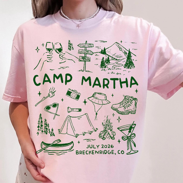 Camp Martha Shirt Camping Graphic Tee Outdoor Adventure Custom Camp Outfit Gift