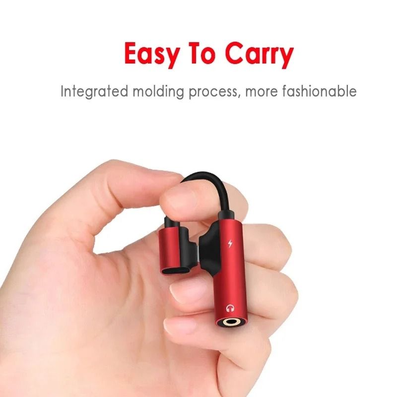 2 in 1 USB C to 3.5mm AUX Adapter Headphone Jack Audio Splitter