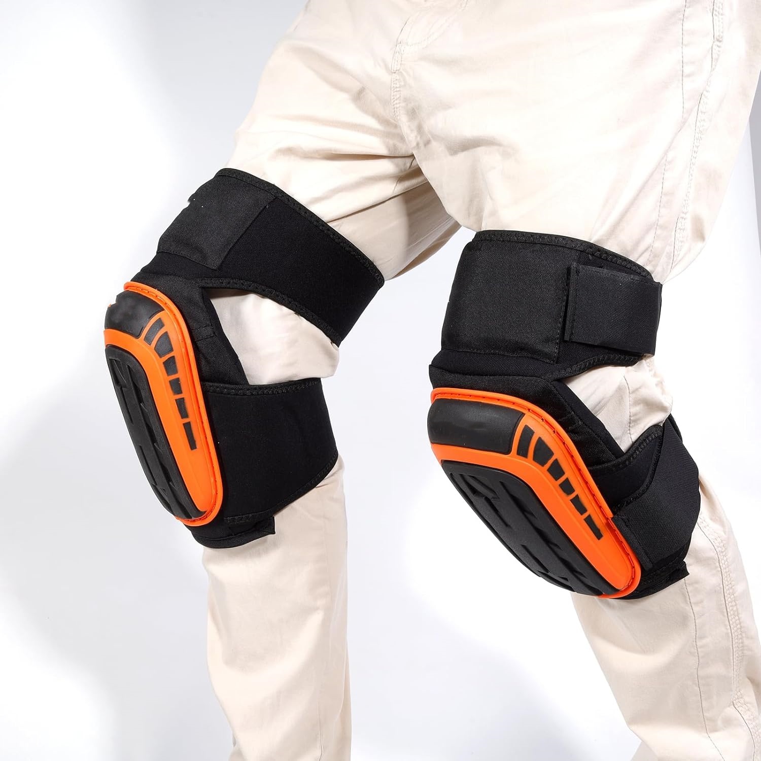 Heavy Duty Work Knee Pads with Gel Cushion and Anti Slip Straps for Construction Flooring Gardening
