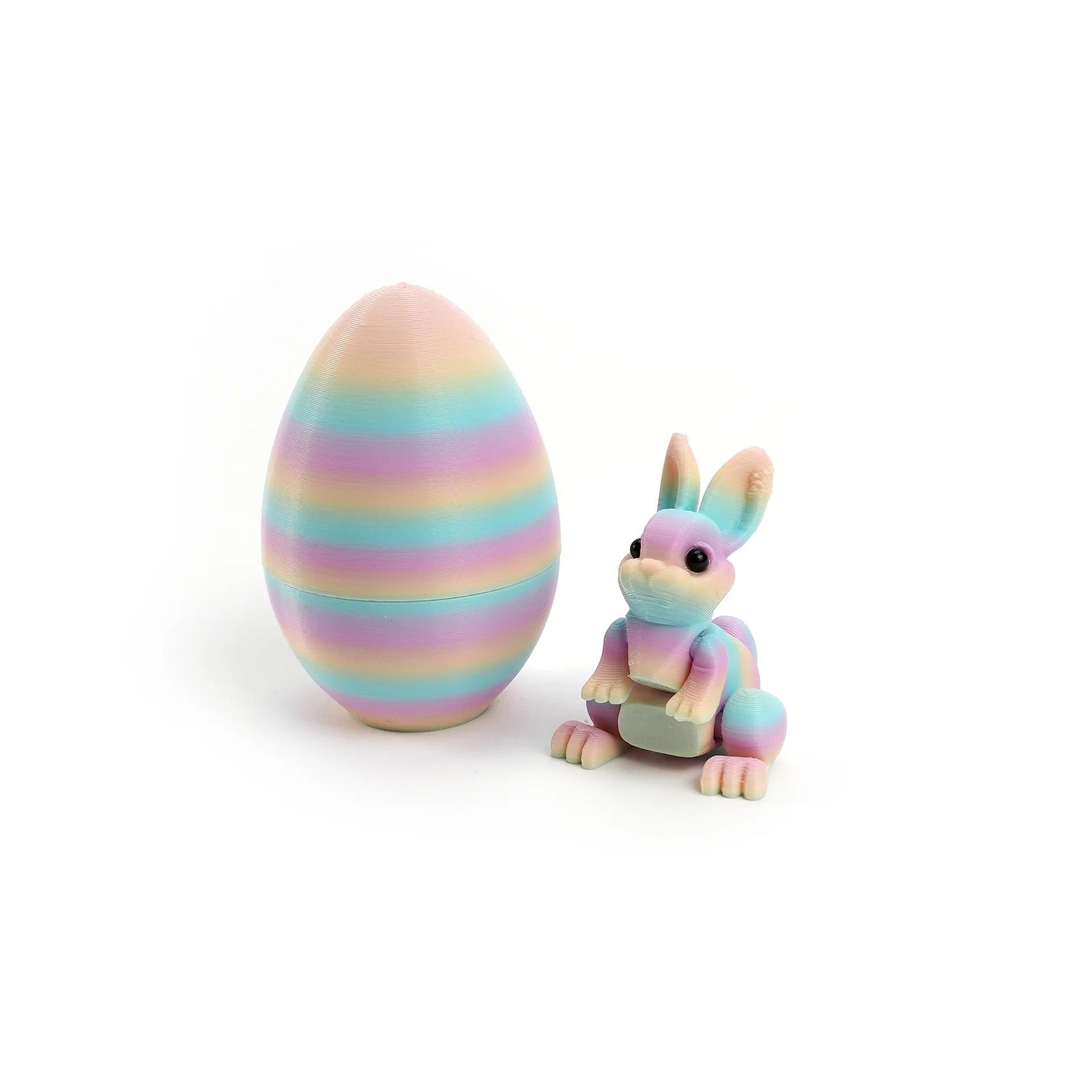 Architectural 3D-Printed Easter Rabbit Figurine