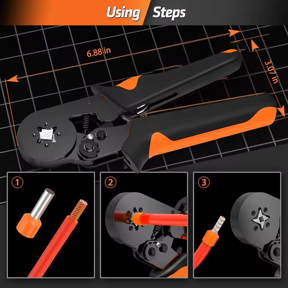 Self-Adjusting Hexagonal Ferrule Crimping Tool Kit