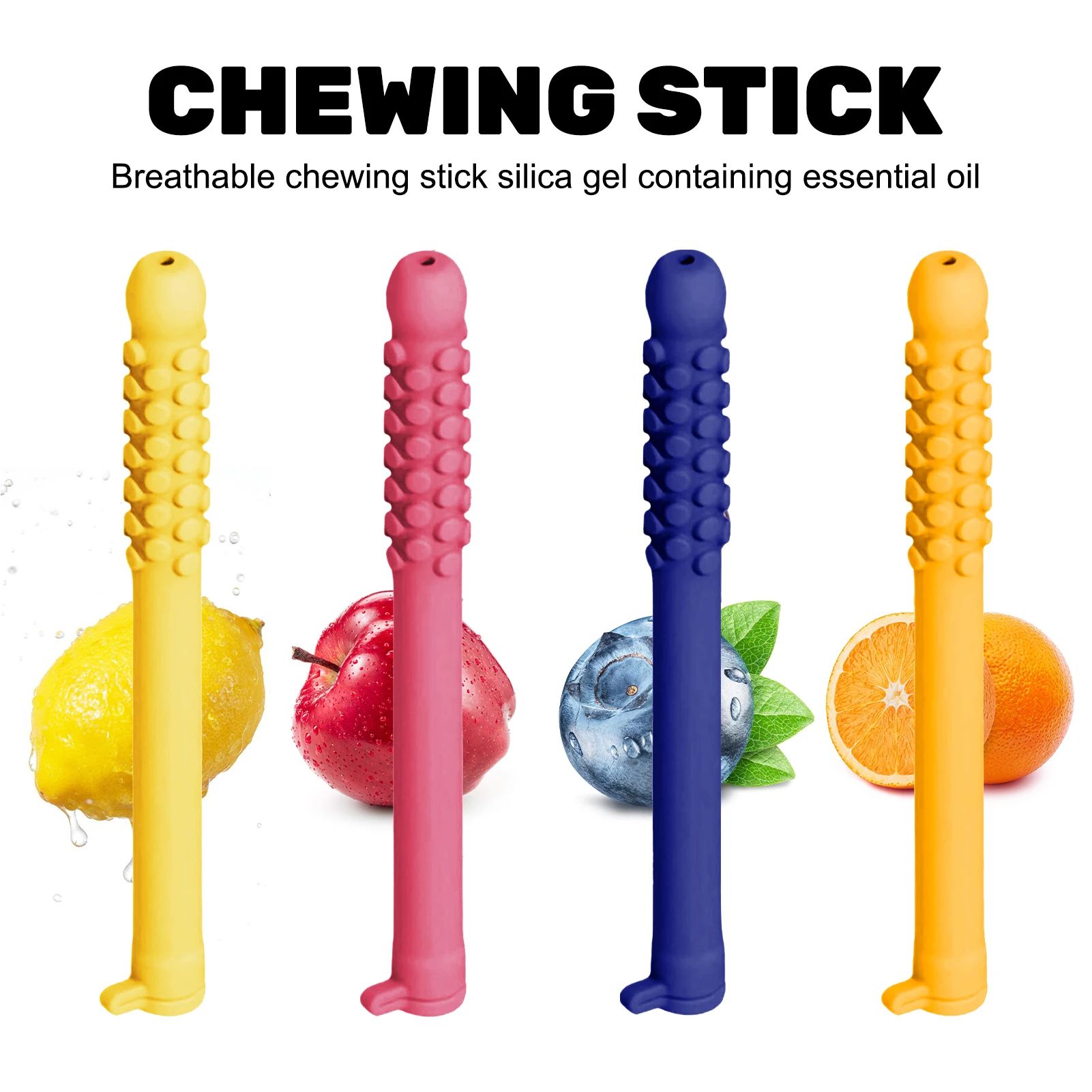 Silicone Essential Oil Chew Stick for Anxiety Relief | Aromatherapy Breathing Aid & Chewable Stress Calming Tool for Kid
