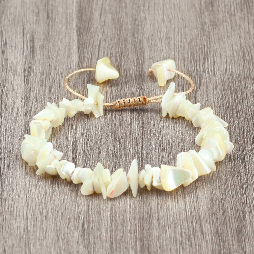 Bohemia Natural Shell Bracelet for Women, Men, Irregular Beach Handmade Adjustable Bangle Fashion Jewelry
