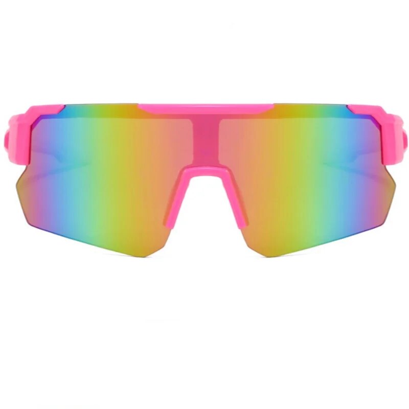 Colorful Pink UV Windproof Outdoor Cycling Sunglasses for Men and Women, Mountaineering Goggles
