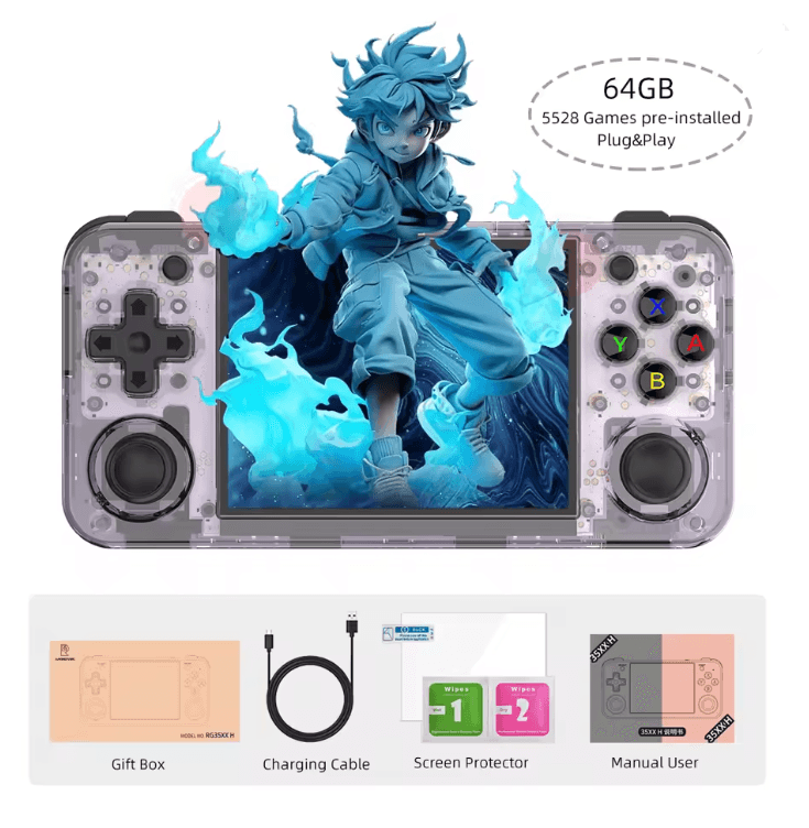 ANBERNIC RG35XX H Retro Handheld Game Console with IPS Screen and 5000+ Games