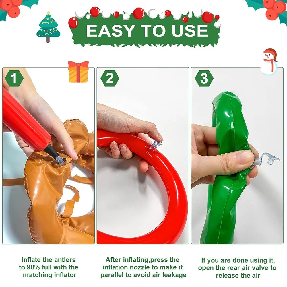 Inflatable Reindeer Antler Ring Toss Game