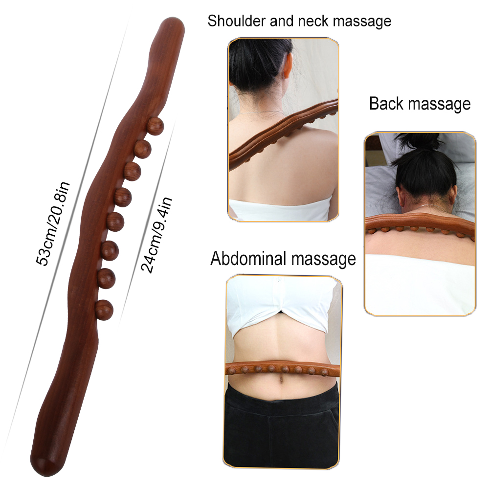 Beech Wood Scraping Stick Universal Back Needle Massage, Tendons Treatment Guasha Relax Therapy Tooll