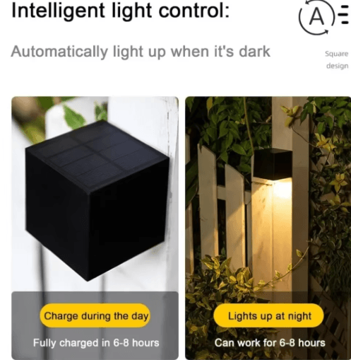 Wireless LED Solar Wall Lights – Waterproof Outdoor Fence & Porch Lighting